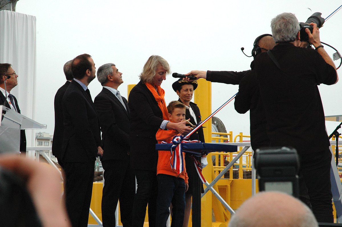 CAPAevent's tweet photo. #CAPAevent Belle inauguration de l’éolienne #Floatgen à #SaintNazaire #IdeolOffshore https://t.co/F8JkTj5Zs7