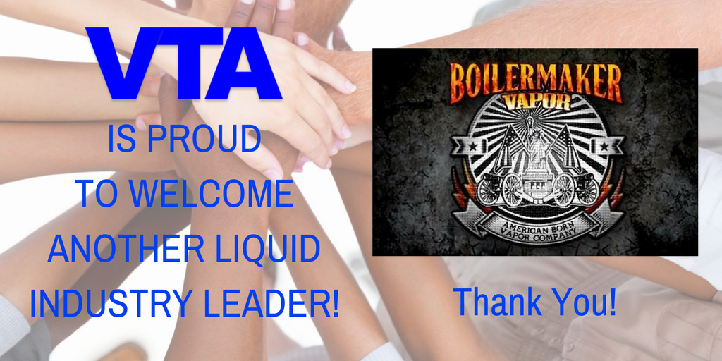 VaporTechAssoc's tweet photo. It's GREAT to welcome  @BoilermakerVape &amp; Doug Hughes to the #VTA Team. Thanks for your leadership &amp; support! #savingvapor #together #ecigs https://t.co/VV95t7BT58