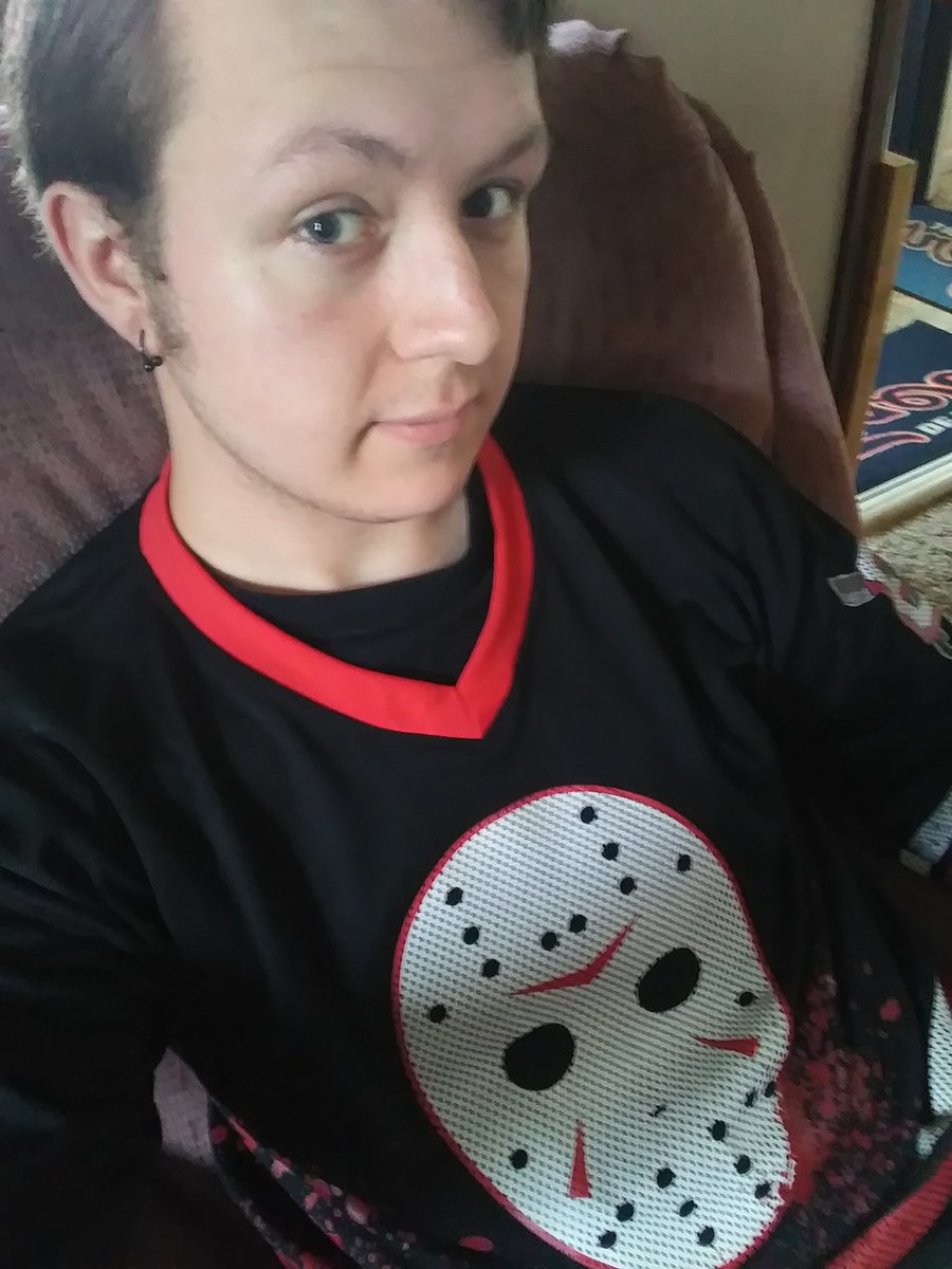 Ry4n_x13's tweet photo. Wouldn't be Friday the 13th without hauling this thing out to wear, may everyone cure their bloodlust on @Friday13thGame today 💀🔪🤘 #F13Army https://t.co/c8uWHmG08z