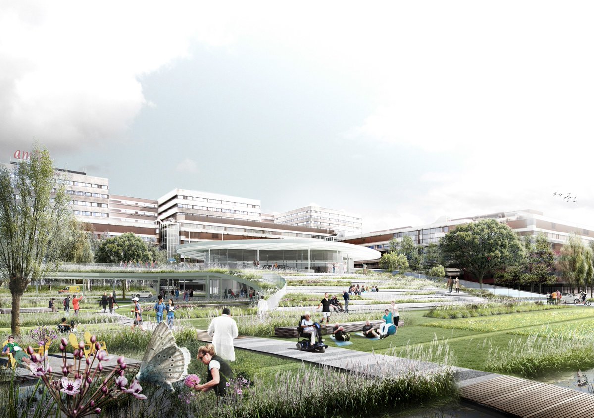 architectenweb's tweet photo. Het plan 'AMC Health Park' heeft de prijsvraag voor de vernieuwing van de entree van AMC Amsterdam gewonnen: https://t.co/8B4EX7wjCk https://t.co/Lz5aq4J7ry