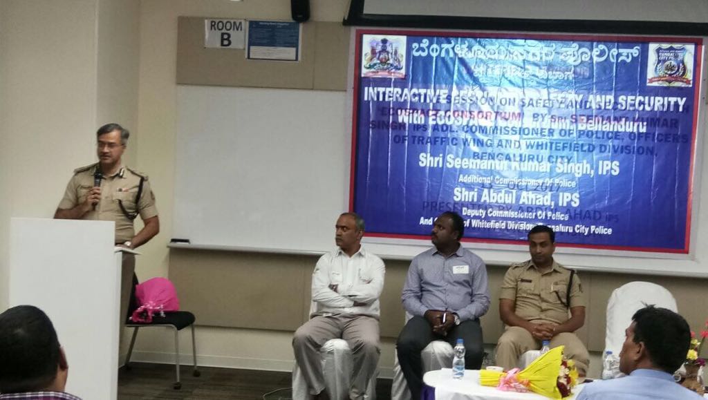 AddlCPEast's tweet image. @CPBlr @dcpwhitefield @BlrCityPolice ,
Had a session with IT sector at Ecospace,
Will go a long way in providing safer environment to work
