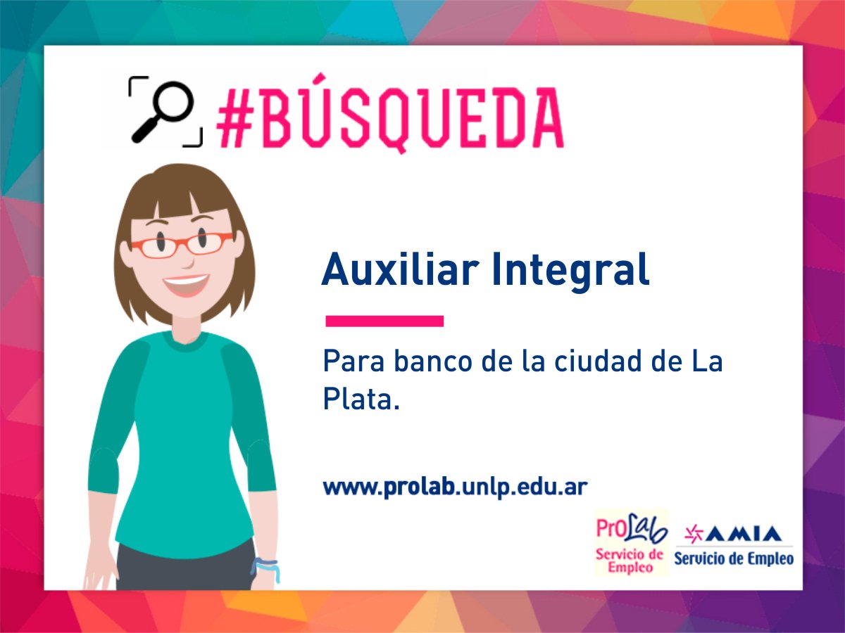 ProlabUnlp's tweet photo. #VdeViernes #OfertaLaboral #TrabajoAr 
Te compartimos una de las muchas ofertas laborales que podes encontrar en ▶https://t.co/jNozIXXb7R ◀ https://t.co/FmGXCqYhEd