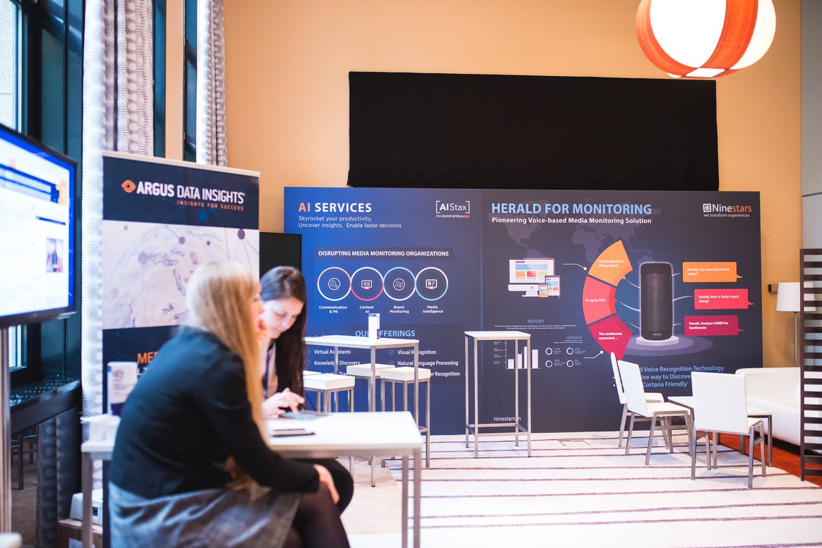 _FIBEP's tweet photo. Pictures from our exhibition areas at #WMIC17 - Thanks to our great sponsors! #FIBEP #mediaintelligence #technology #artificialintelligence https://t.co/U47hsPH9iA