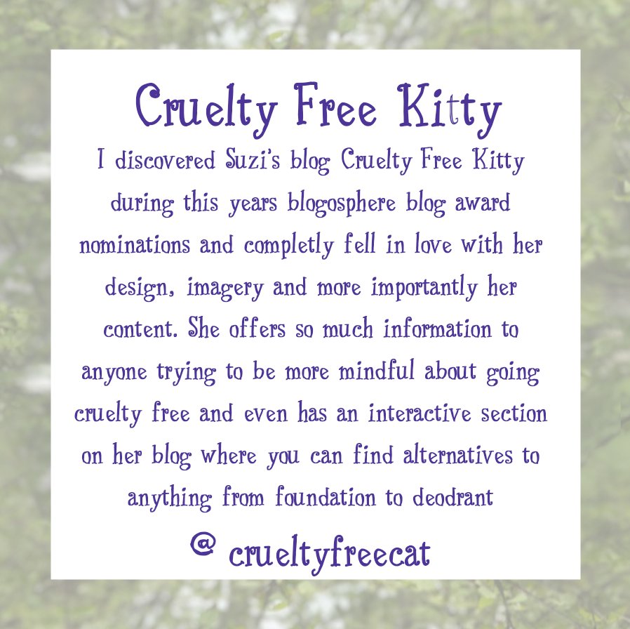 SophieKathleen_'s tweet photo. @katieemay1 @VixMeldrew @tapeparade @Trashis4Tossers Next up is @crueltyfreecat Im a supporter already and have loved her blog since discovering it during this years #blogosphereblogawards https://t.co/B5z2W7C8FD