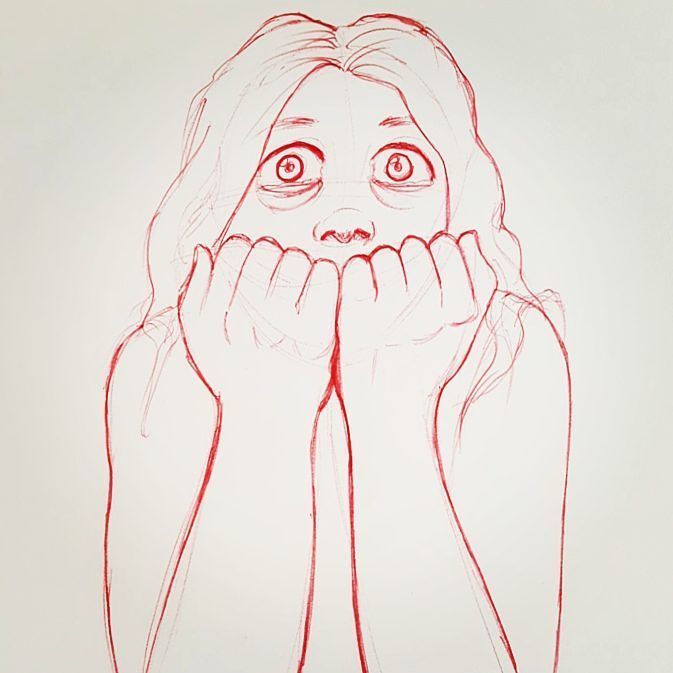 artofbudmcleod's tweet photo. Day 13. She was TEEMING with fear...
.
.
.
#ink #inktober #inktober2017 #inkbots #fear #pen #red #lady #afraid #scโฆ https://t.co/QvV8W9SmZE https://t.co/lEbDXWdKbj