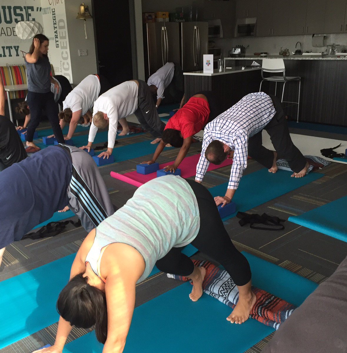 bjwalier_CLA's tweet photo. We love our Friday onsite yoga sessions @CLAconnect @CBJEvents #BPTWCLT #coolestcoworkers https://t.co/gmwxDyHqym