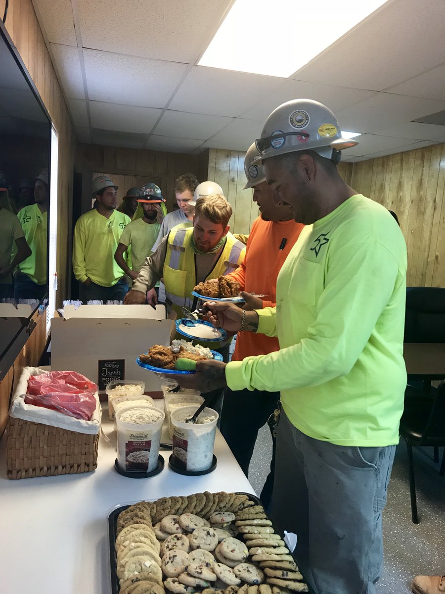 The guys are enjoying a job site luncheon at Maricopa County ITR Facility job site. Keep up the great work and remember your #5x5ForSafety !