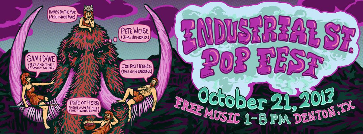 atasteofherb's tweet photo. We're honored to be one of the headliners for Denton's Industrial St. Pop Fest on Sat. Oct. 21. ATOH takes the stage at 1 p.m. C'mon out! https://t.co/JLMXeU4YmB