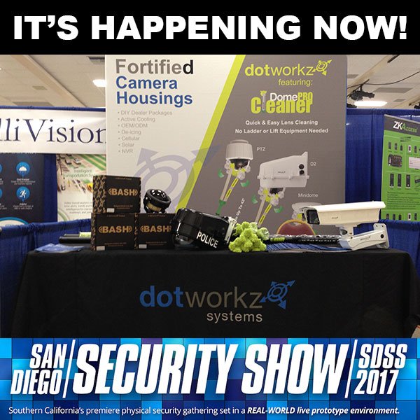 Dotworkz's tweet photo. IT’S HAPPENING NOW! Dotworkz is at BOOTH 13 on this Friday the 13th! Ooooooh. Spooky. #SanDiegoSecurityShow #SDconference #FridayThe13th https://t.co/8nkcnkkGhe