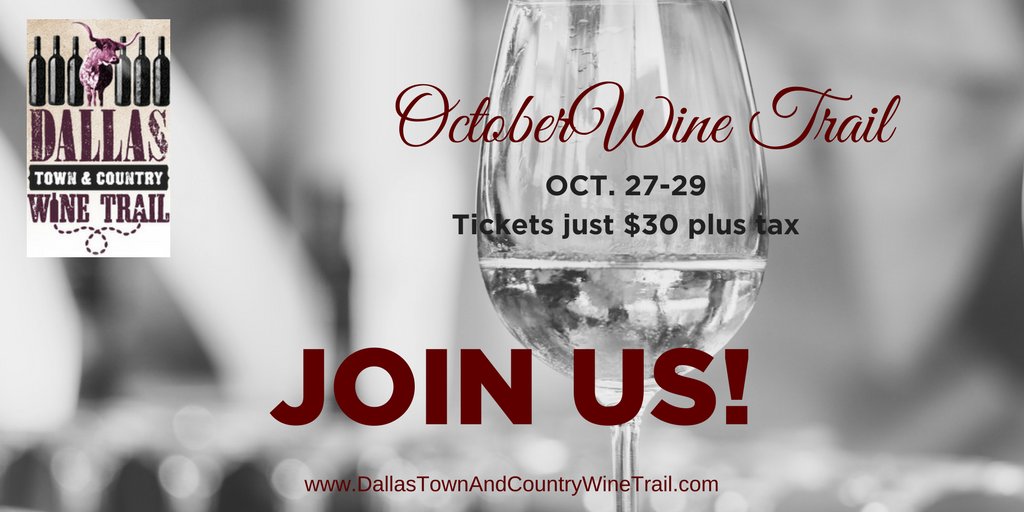 DallasTCWineTrl's tweet photo. 8 Wineries, 3 Tastings at each winery, appetizers and more! Tickets just $30 plus tax! Tickets through our website! https://t.co/KnKo5zu6bg https://t.co/9Ovh5EH4BC