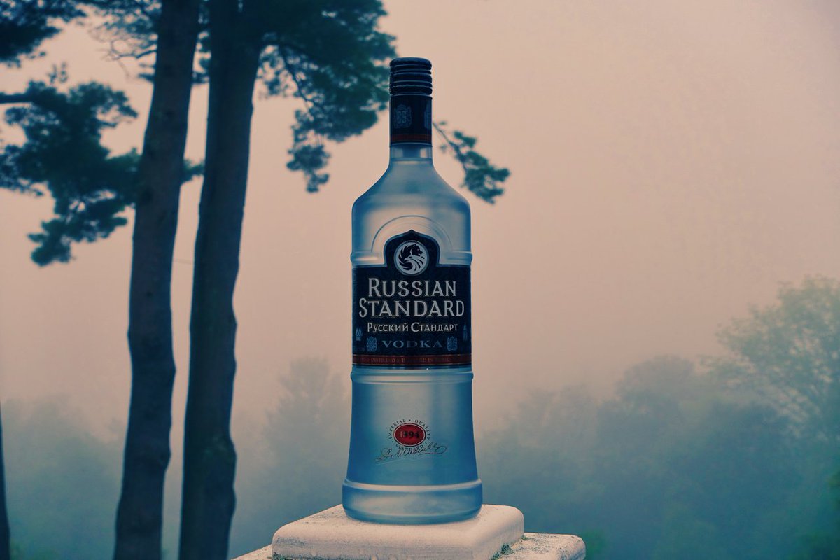 RussianStandard's tweet photo. It's a foggy fall day Full bottle Friday! Cut through the fog with the world's finest vodka. #fbf #fall #vodkauthority #nodilutionnecessary https://t.co/5lFviRRrLD