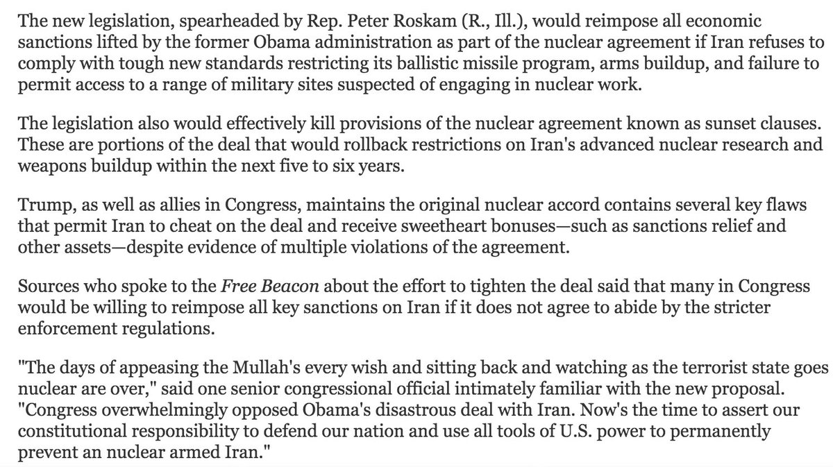 Kredo0's tweet photo. SCOOP: Congress Seeks To Give Iran 6 Months to Accept Tough New Nuke Restrictions or Face Tidal Wave of Sanctions https://t.co/yPPPrlRcvs https://t.co/alnIJN1gDM