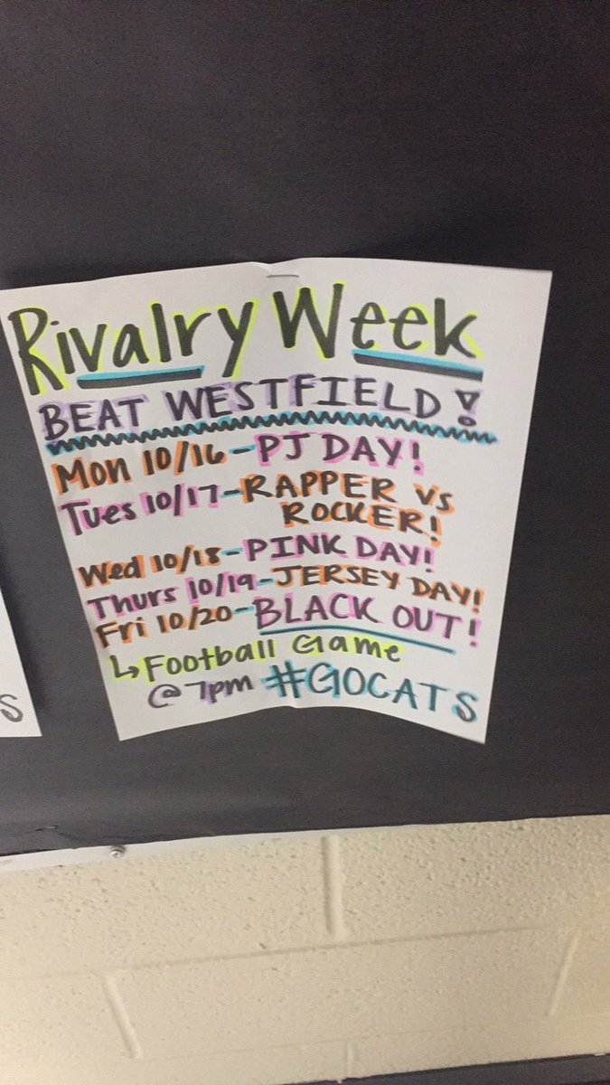 CVHS12thMan's tweet photo. CVILLE NEXT WEEK IS RIVALRY WEEK LETS SHOW OUR SPIRIT #WILDKITTYS#LETSGO💙🐱 https://t.co/1lGmdJVkR1