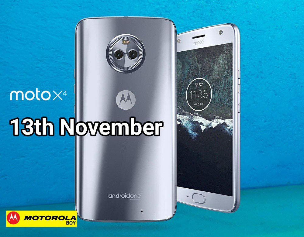 PBhatt27's tweet photo. Android™ One smartphone #MotoX4 by Motorola will be going to unveil this November 13th in India.

@motorolaindia @Moto @FansMotorola https://t.co/UZVtTWtT8D