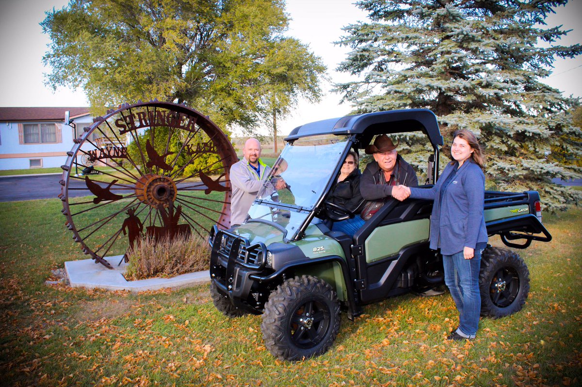Congrats!! To Wayne &amp; Kathy of Medicine Lake, MT winning the John Deere Gator! Customers had to convert to 4G for a chance to win!