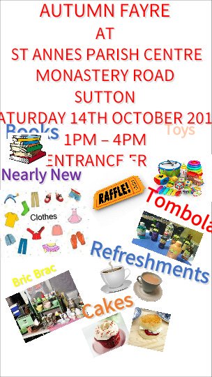 mphtraining's tweet image. Autumn fayre tomorrow 1-4 st anns church sutton.please share