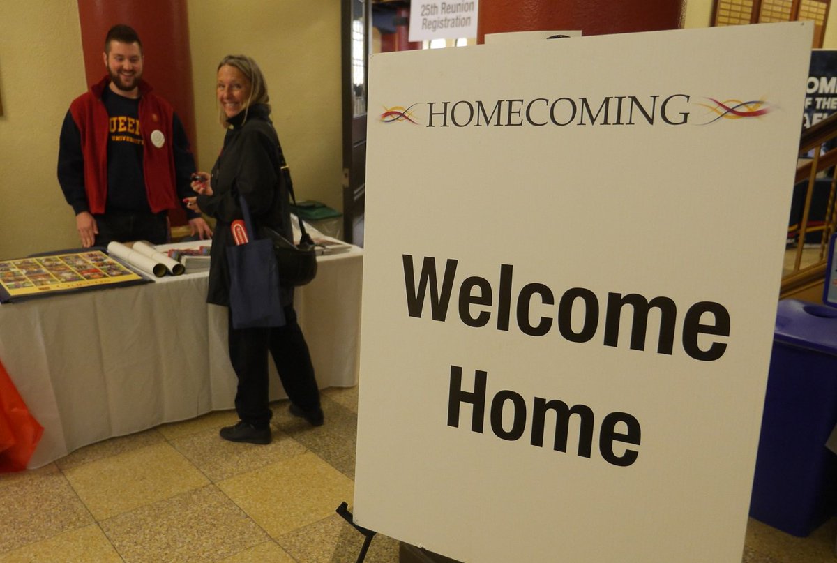 queensualumni's tweet photo. #QueensHomecoming has started! Head to Grant Hall to officially register for the weekend and get some free #Queensu merch. https://t.co/8ifPFIOYHy