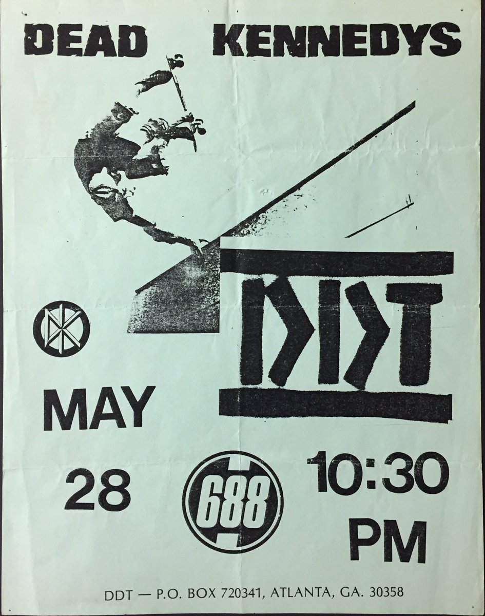 RandyGue's tweet photo. #DeadKennedys and #DDT at 688, May 28, 1983. Another treasure from @EmoryRoseMARBL's #Atlantapunk collection. https://t.co/2Uavuj8L1t