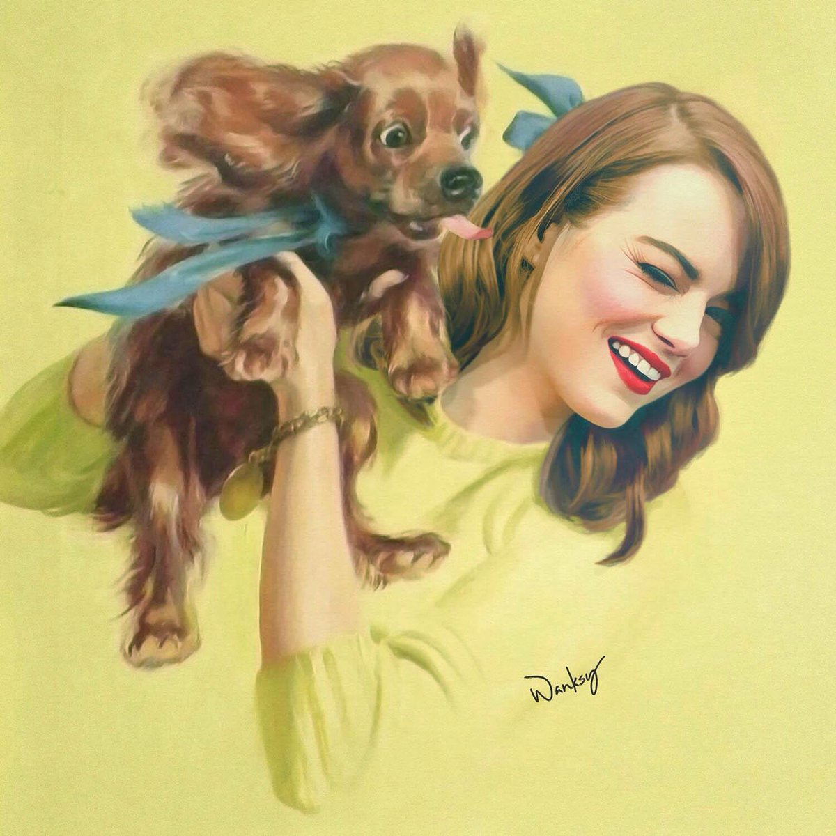 oneksy1's tweet photo. I've been experimenting with pin-up effects recently... Have a great weekend! 🐶 https://t.co/OAR3QUMp8K