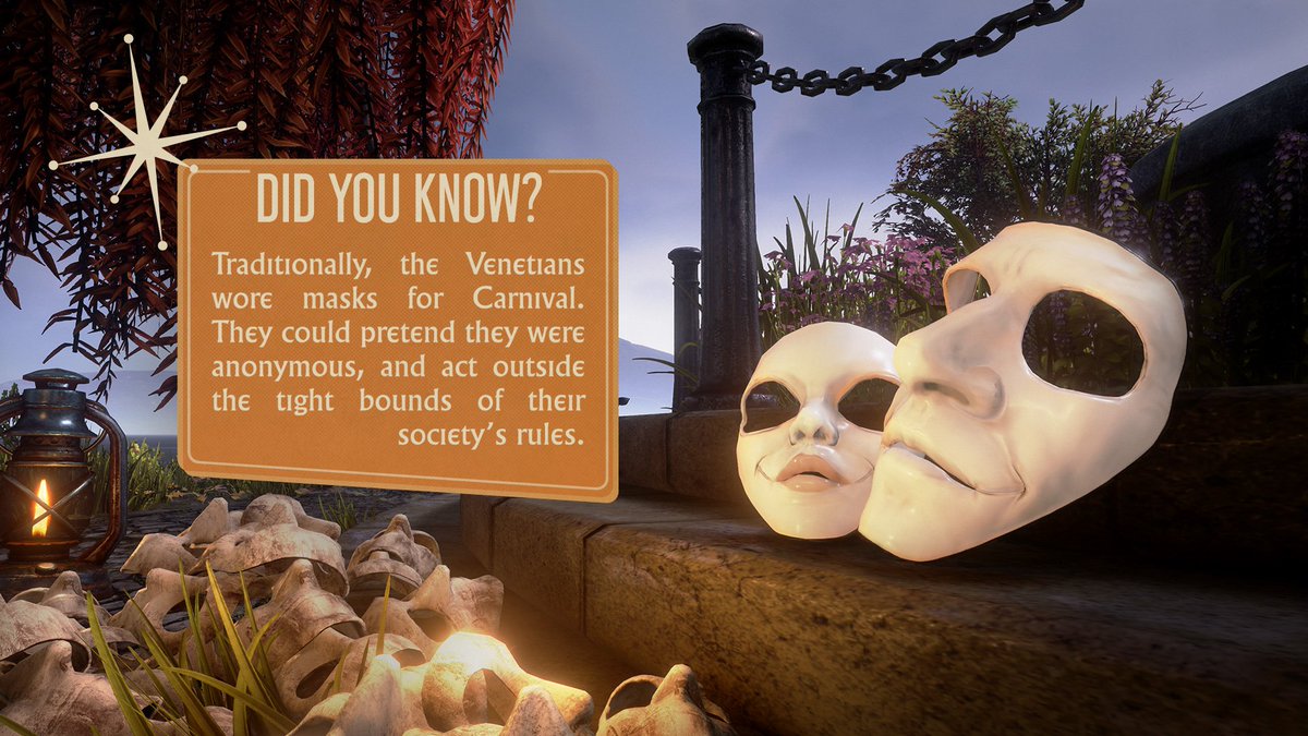 wehappyfewgame's tweet photo. Happy #FridayThe13th, everyone. Here's a tidbit on masks to celebrate! 😉 https://t.co/mvXknojG4p