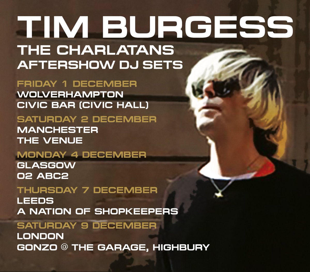 BlastOffWolvo's tweet photo. Blast Off proudly presents @Tim_Burgess  DJing @thecharlatans after show https://t.co/WCAx56IY33