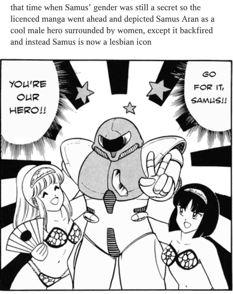 OCC_Pride's tweet photo. #FaveQueerHeadcanons @Nintendo's Samus Aran is a beautiful trans woman. She is buff, tall, and almost always initially perceived as masc! 🌈 https://t.co/tOGgTi2Ht8