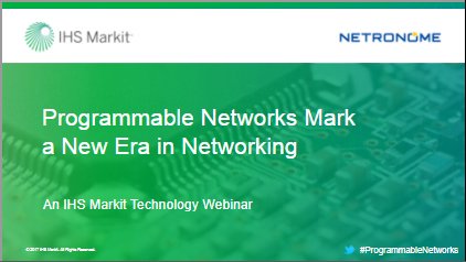 ihs4techevents's tweet image. #ProgrammableNetworks adapters are going mainstream. Find out why in this #webinar preview w/ @cliffgrossner: ihsmark.it/FZFg30f8ype.