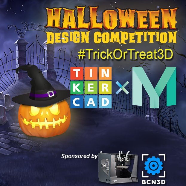 Want to win a BCN3D Sigma R17 3D printer? Enter this TinkerCAD competition. - bit.ly/2wU5C3W - #3dprinting #TrickOrTreat3D