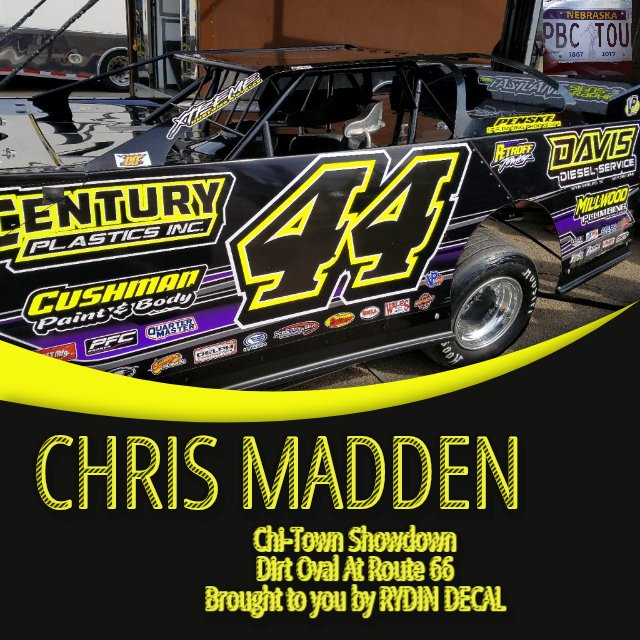 Ranked #1 
#ChrisMadden
#ChiTownShowdown 
#DirtOvalRoute66 
#WOOLMS 
#RydinDecal