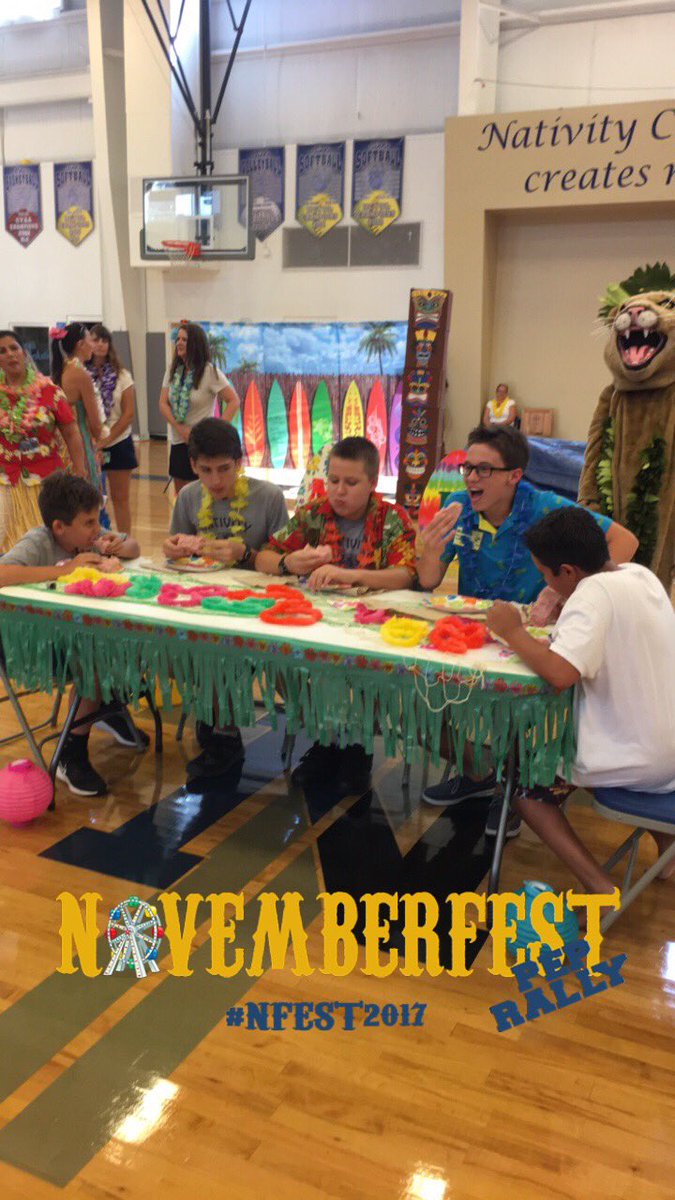 NativityCS's tweet image. SPAM eating contest! #nfest17
