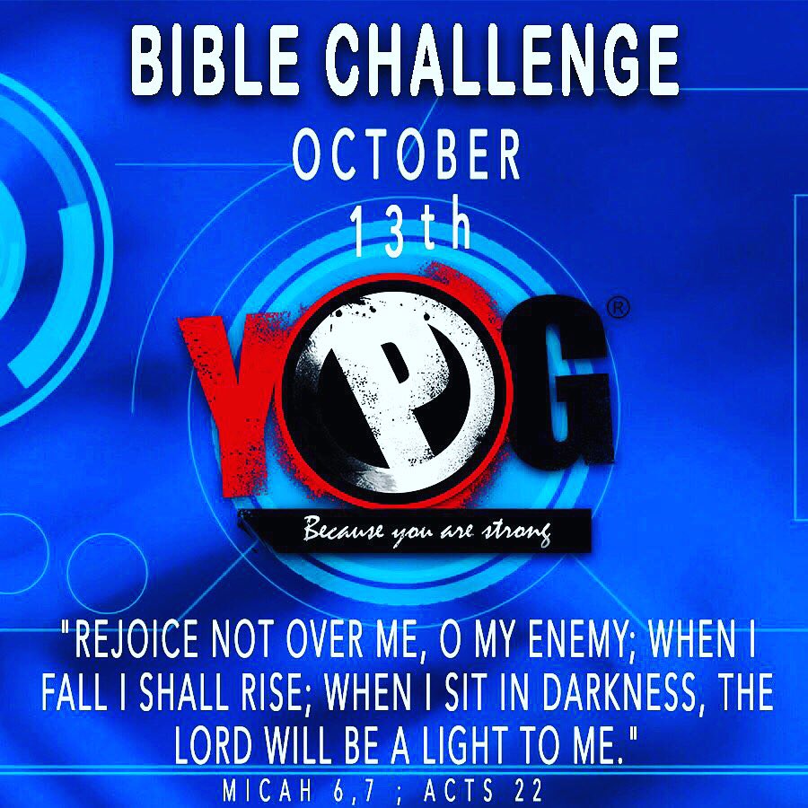 YpgMaryland's tweet photo. Make a difference on your day and life by following the #YPGBibleChallenge #Bestrong 💪#October #ypgmd #ypg https://t.co/WDCJAyNPXY