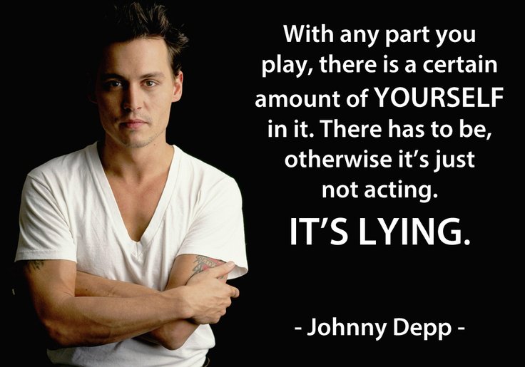 OffAwful's tweet photo. Acting vs. lying #actorquote #johnnydepp #actorlife #actor #acting #actormeme https://t.co/mW3PUQCNqS