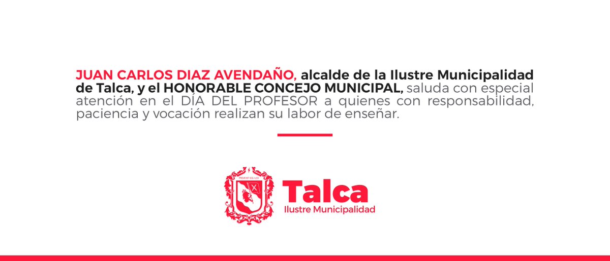 Alcalde <a href="/jcdiazavendano/">Juan Carlos Díaz A.</a> junto al Concejo Municipal saludan a todas las personas que desarrollan está esforzada y linda profesión ¡Feliz día!