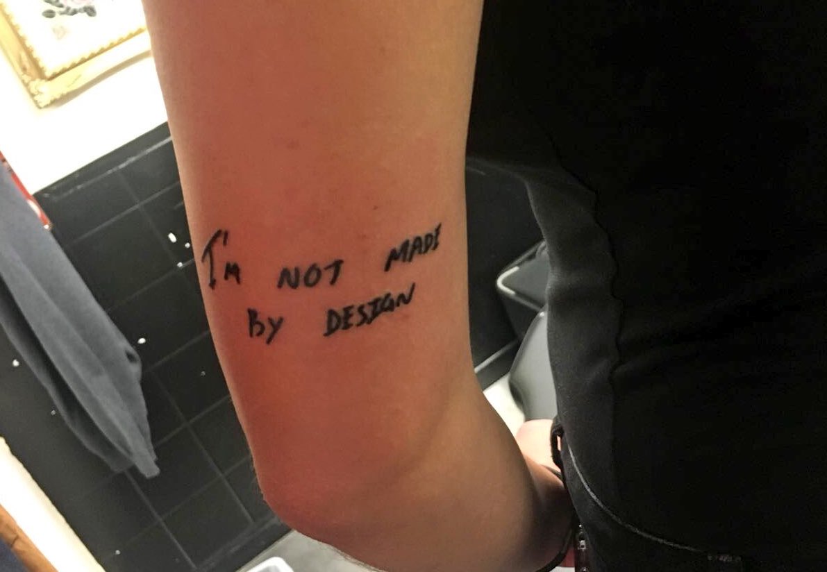 Francesca Gelli Here We Are A Niice ay Present Tattoo N3 Thanks Nbtjoe For Writing It Down For Me Nbthieves I Fucking Love You U Know T Co Mndfji4c0g
