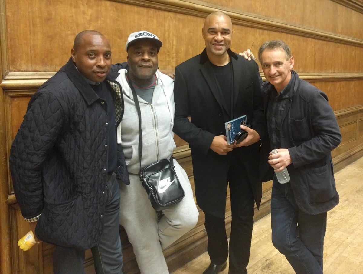 At the Football Firsts event for Black History Month at Hammersmith Town Hall. Here's some of tonight's panel.