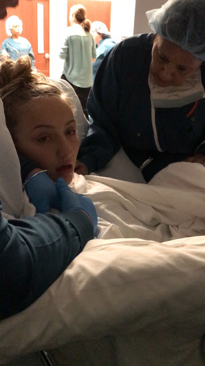 mirandaweso's tweet photo. only took 5 nurses to hold me down & an hour and a half to finally release me😁 #SurgeryComplete https://t.co/rE1pTq8NvE