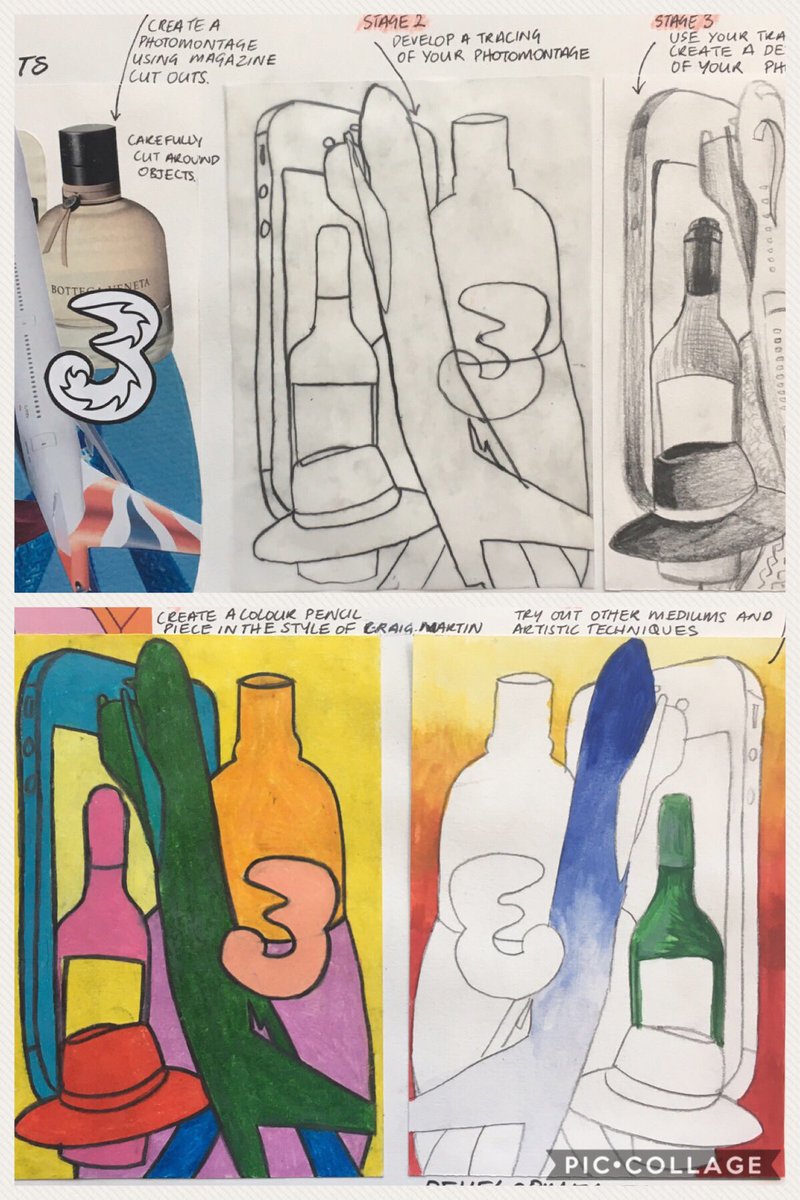 sarahhogan85's tweet photo. Developing composition in the style and colours of Michael Craig Martin #developments #teachingcomposition #artforsecondary https://t.co/99FCAbpe0n