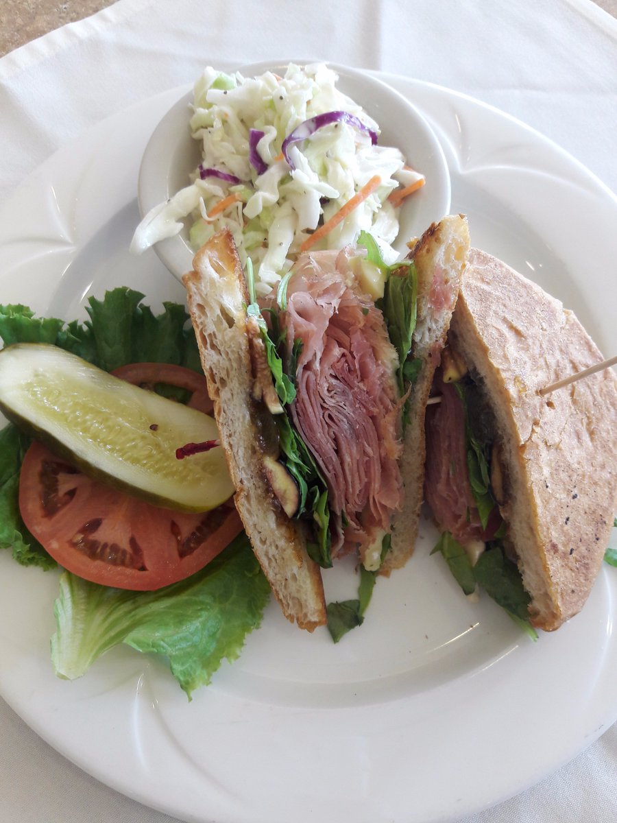 We have such a variety on our menu. This is our Prosciutto, Fig, &amp; Brie Panini. It's a perfect blend of sweet &amp; salty #abacoagolfclub #lunch