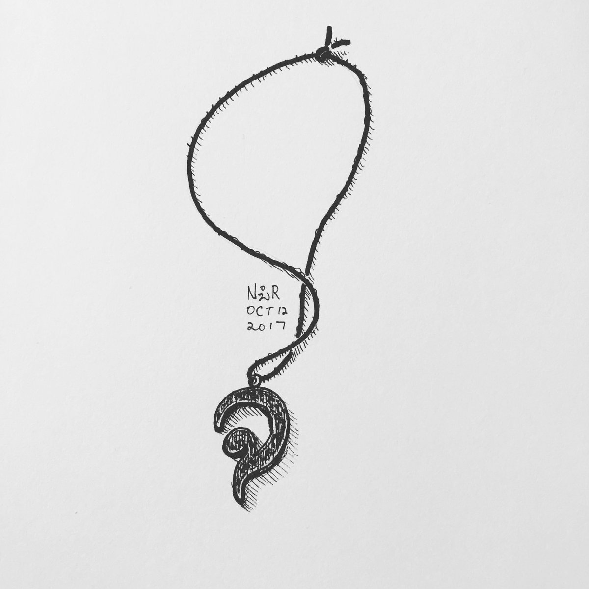 ArtofNor's tweet photo. This necklace protects the Phi ΰΊΰΊ΅ Chasers from getting hurt or killed.
#phichasers
#inktober :12
#inktober2017 https://t.co/FomIJFFXhn