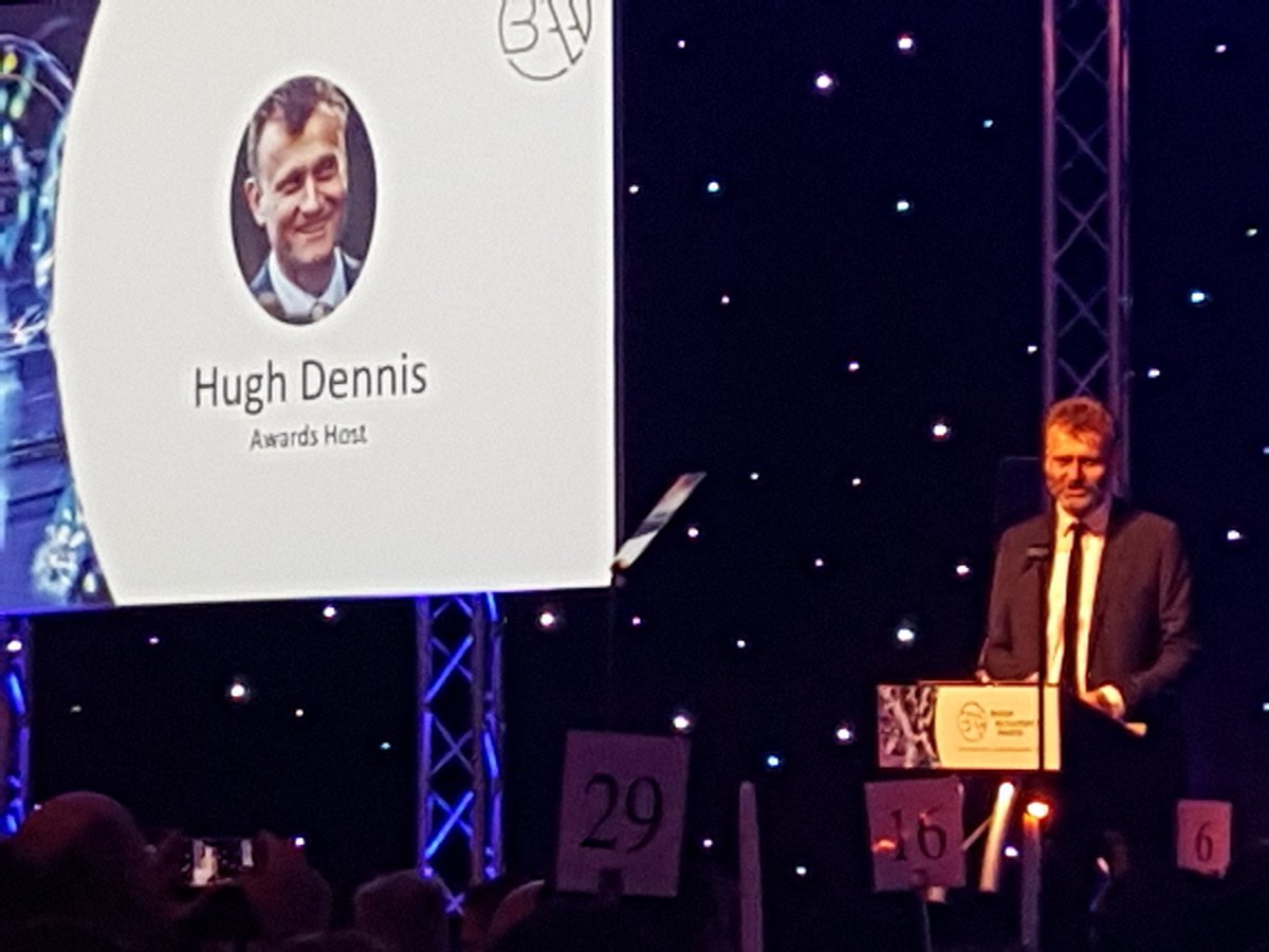 We welcome Hugh Dennis from Mock the Week to the stage to open tonight's #BritishAccountancyAwards #TeamDA