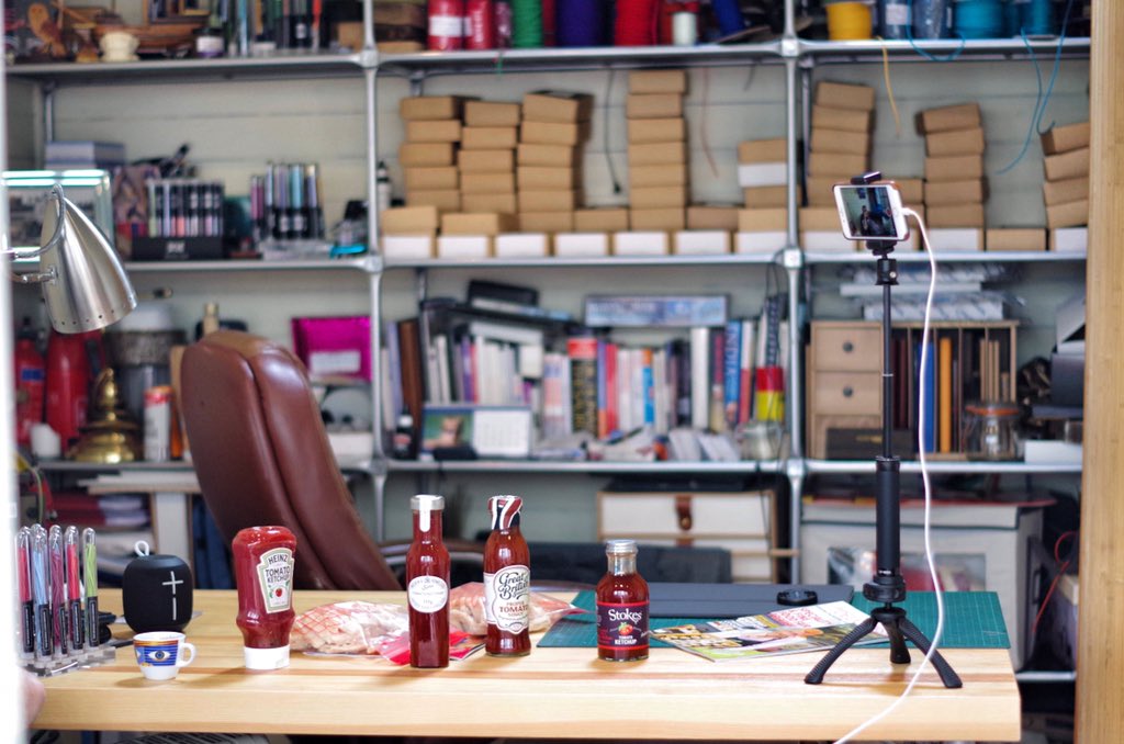 ReelReviewsLive's tweet photo. View from the lair today! There was one stand out sauce today from the public review! We'll release the vid very soon! https://t.co/vtsfprl6T3