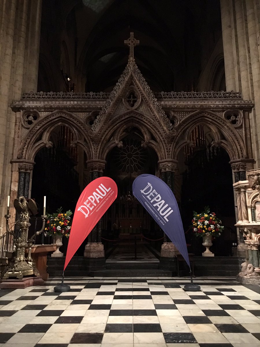 @durhamcathedral is looking great set up for the #DePaul #cathedralsleepout raising awareness of homelessness is key to these young people!