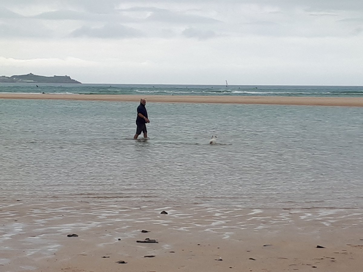 Paddling in Hayle day 1 of Dave's early birthday weekend treat