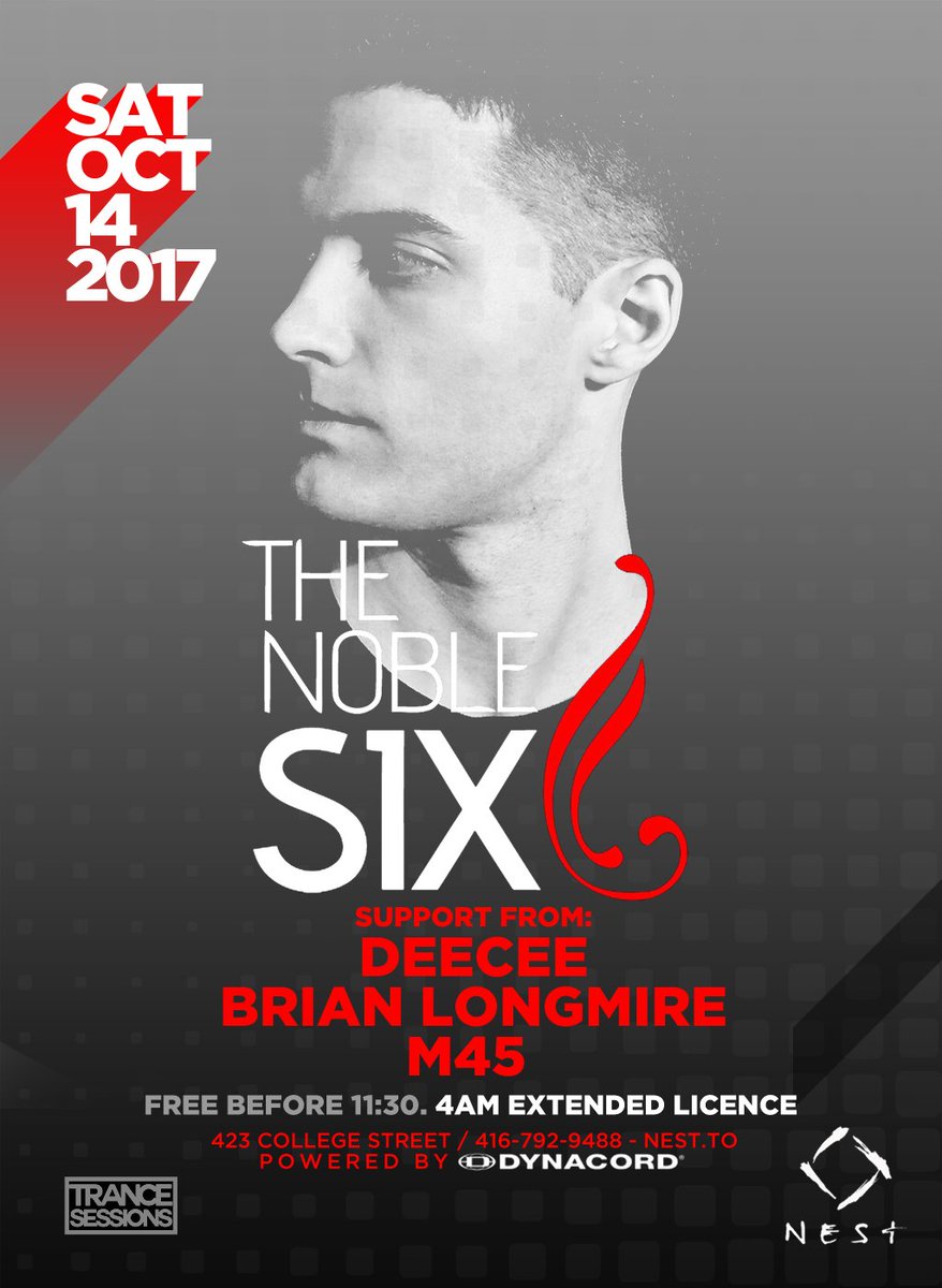 The_Noble_Six's tweet photo. Toronto tomorrow night is the night ! 😈 #TheGoodShit
See you Soon 🤘
#Trancesessions #Nest https://t.co/MgJQMQnkQG