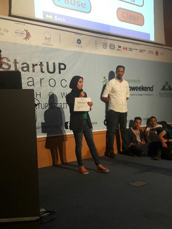 Startup_Morocco's tweet photo. One more pitch ... follow us this weekend to know more about our ambitious #cleantech #Entrepreneurs 
#swRabat #FridayThe13th https://t.co/lDPSia729p