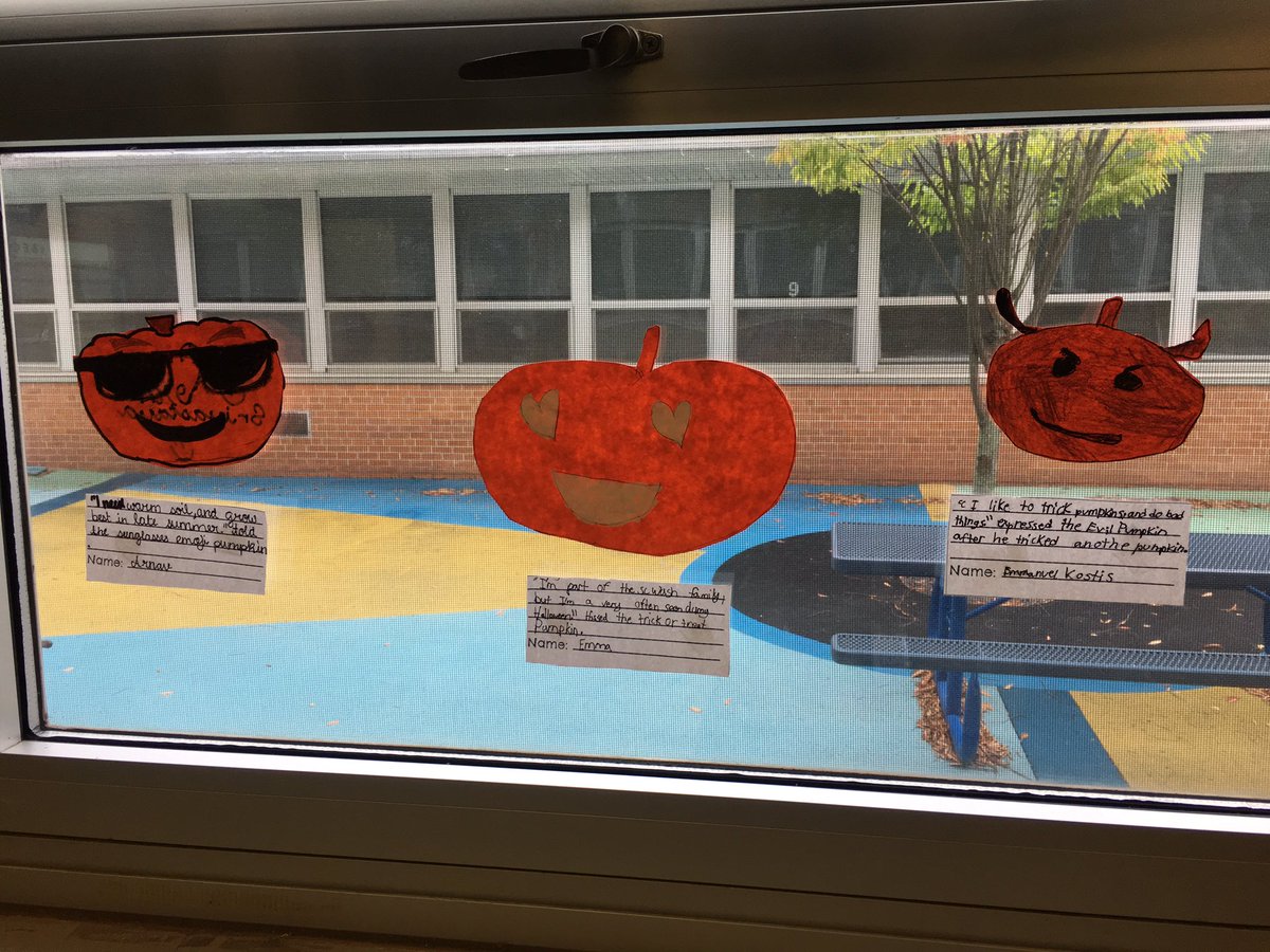 We made cute pumpkin emojis while practicing dialogue and creating compound sentences! #interestbasedlearning @JMDragons5