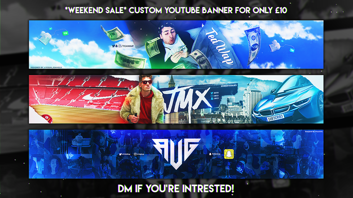 James On Twitter Youtube Banner Weekend Sale Rt To Help Me