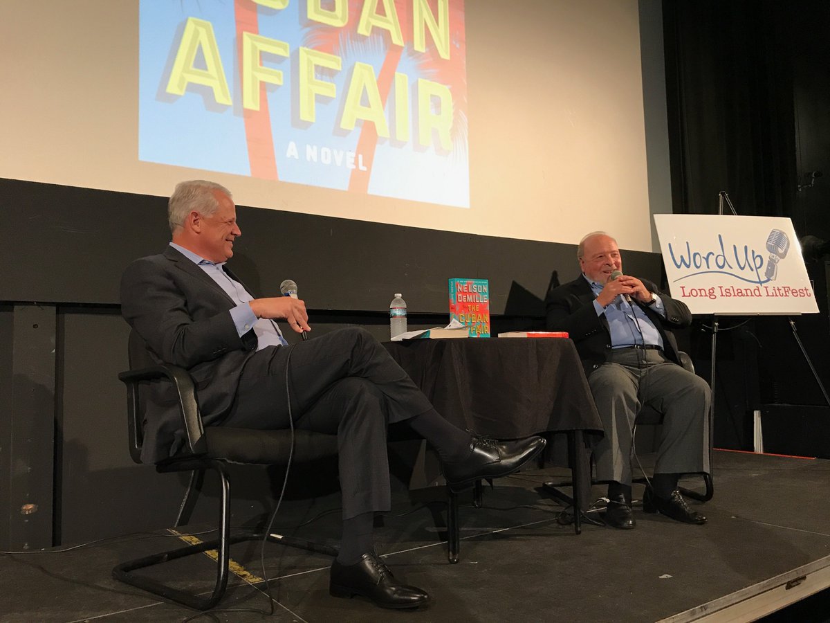 nelsondemille's tweet photo. Thank you to all who attended my event at #LILitFest on Tuesday night with @RepSteveIsrael! #TheCubanAffair #NelsonDeMille #BigGuns https://t.co/WGo761eOAQ