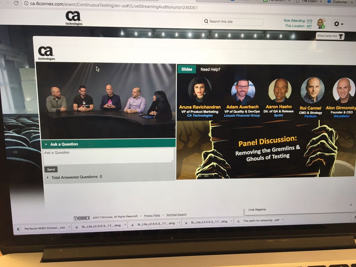 perfectomobile's tweet photo. Talking #continuousquality at #CTSummit17 @RoiCarmel touches the #DevOps transformation and its impact on @digqualbook @ek121268 @UziEilon https://t.co/7Ytx054ZVb