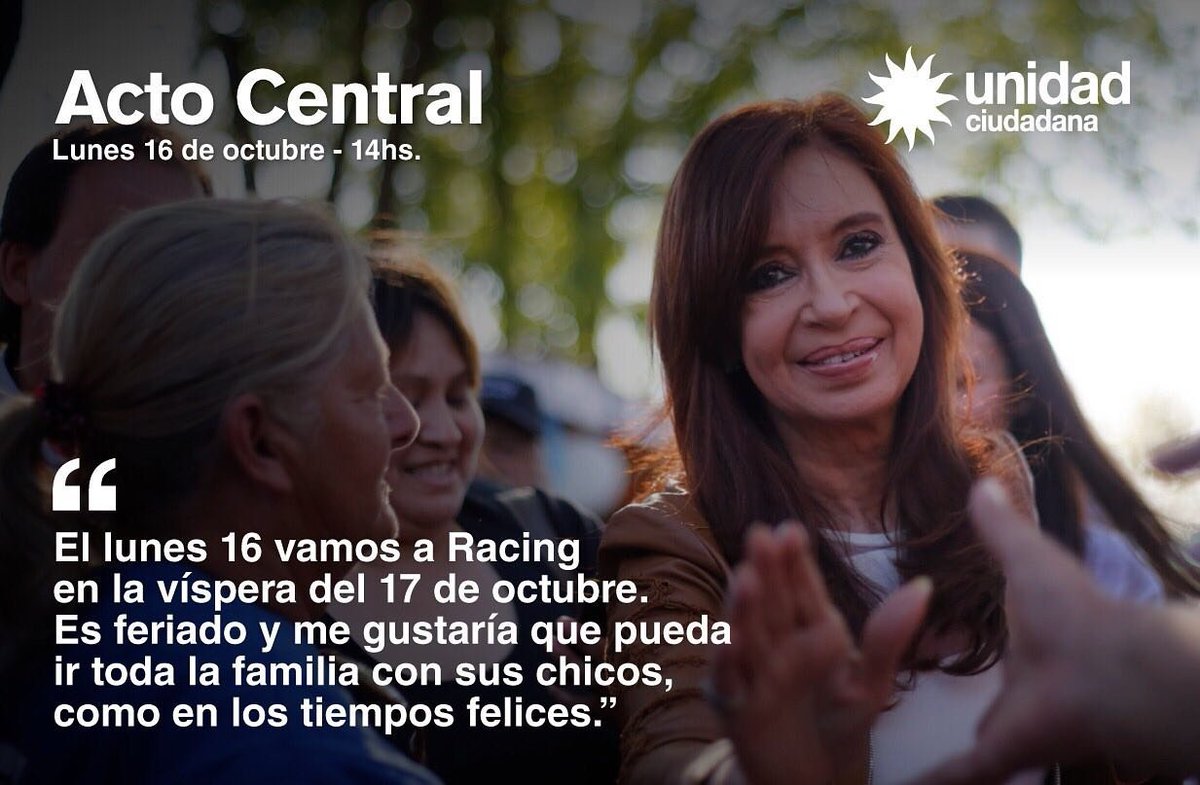 FPVBrown's tweet photo. El lunes todxs a Racing! #AhoraUnidadCiudadana https://t.co/Xsa61PlbDB